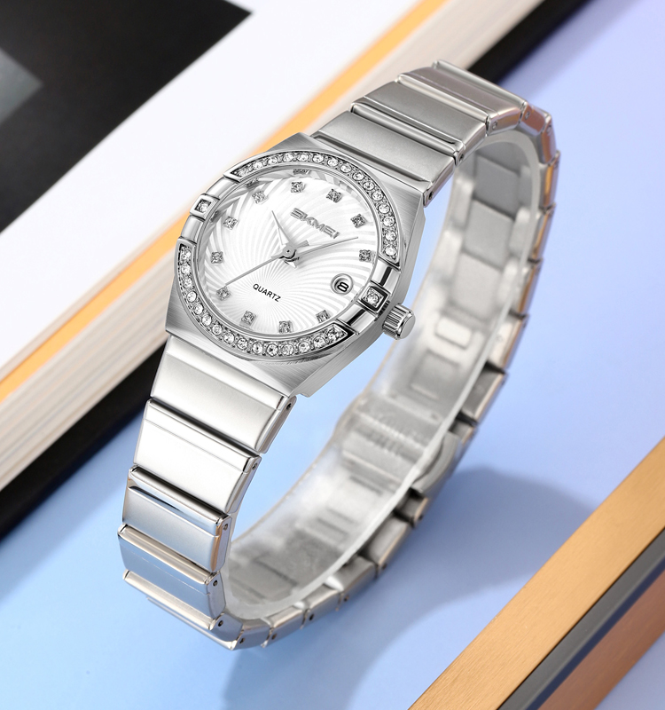 SKMEI 2342 best female wrist watches for ladies stainless steel diamond watch bezel Relojes para mujer de marca