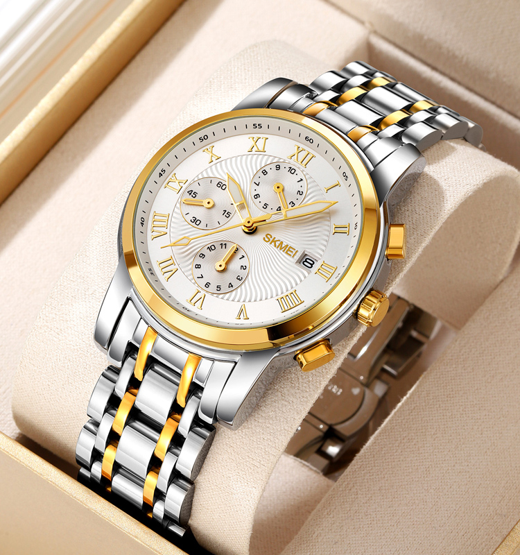 SKMEI 2306 Quality best mens quartz watch stainless steel relogio analog man expensive luxury watch for men original