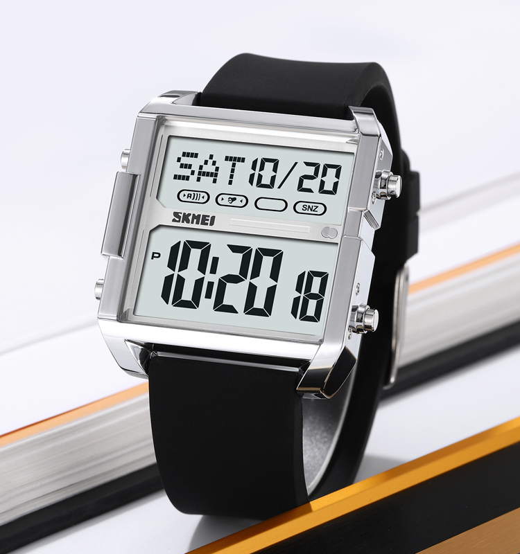SKMEI 2246 Men's Luxury Sport Quartz Wristwatch with Luminous & Alarm Features Silicone Band Reolj Hombre Para