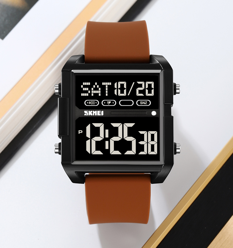 SKMEI 2246 Men's Luxury Sport Quartz Wristwatch with Luminous & Alarm Features Silicone Band Reolj Hombre Para