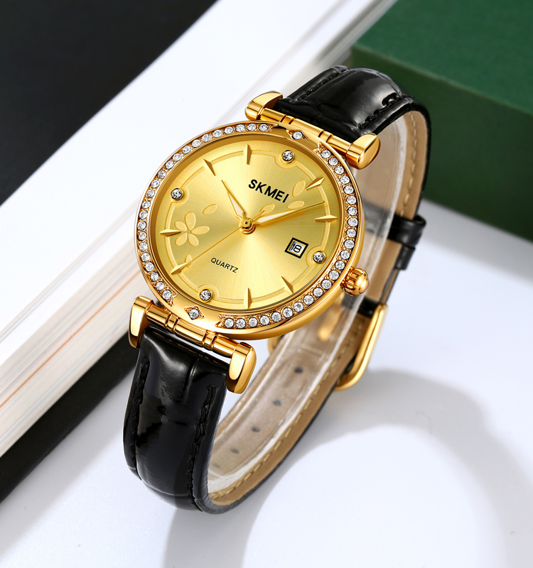 SKMEI 2169 Wholesale vintage quartz women custom miyoda 2035 movement ladies watch leather wrist female