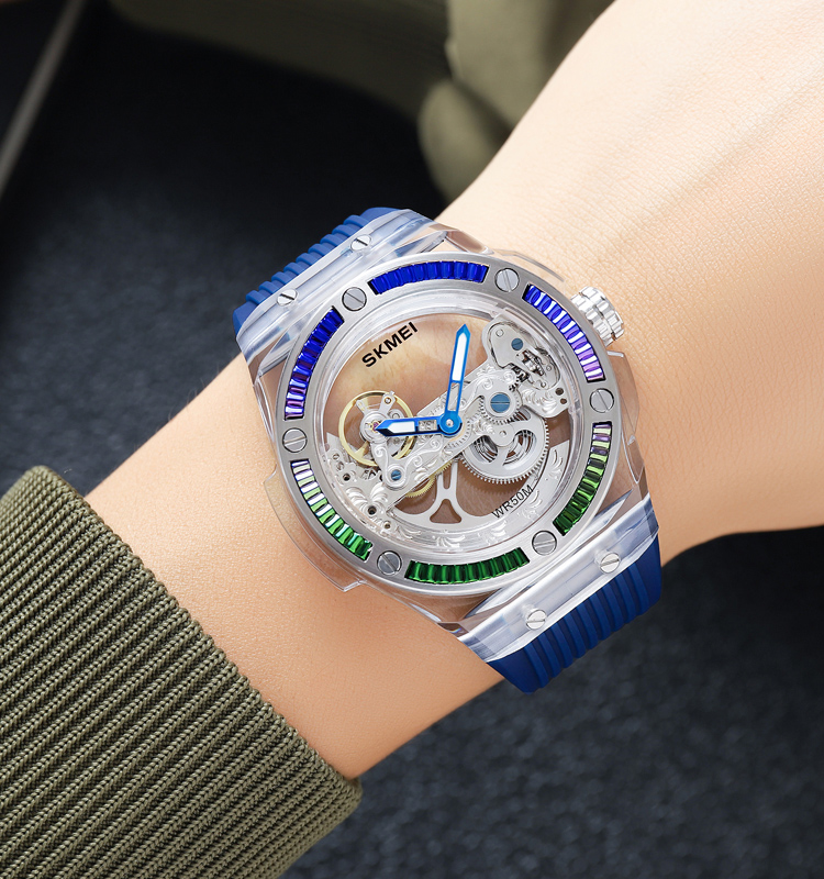 SKMEI M032 3 atm water resistant watch simple design dragon skeleton mechanical branded watches for men automatic