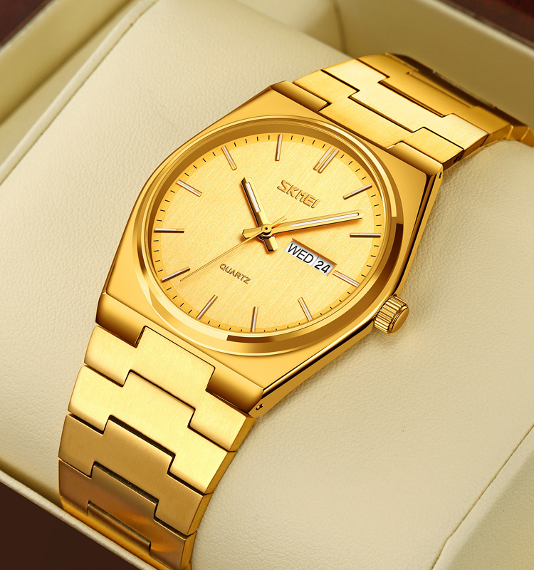 SKMEI Brand 9288 Stainless Steel Strap Quartz Waterproof Analog Watch for Men