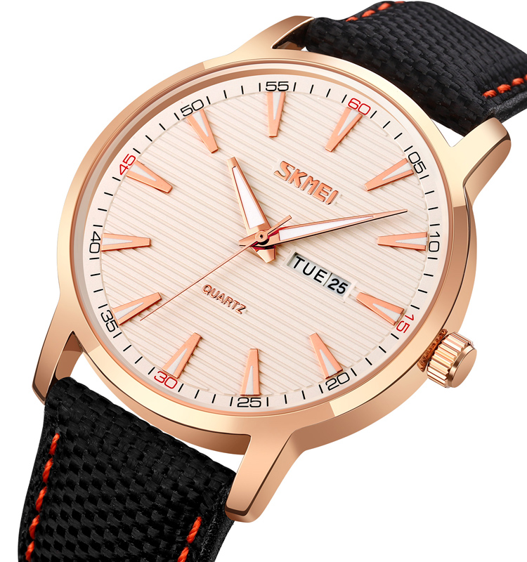 Skmei 9303 Minimalist Style Leather Strap Business Wristwatch for Men