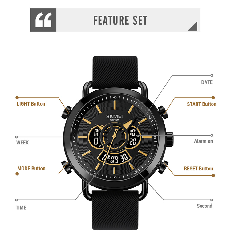 High Quality SKMEI Watch Original Men 1860 Sport Watch Digital Watches Men Relojes-hombr Al Por Mayor