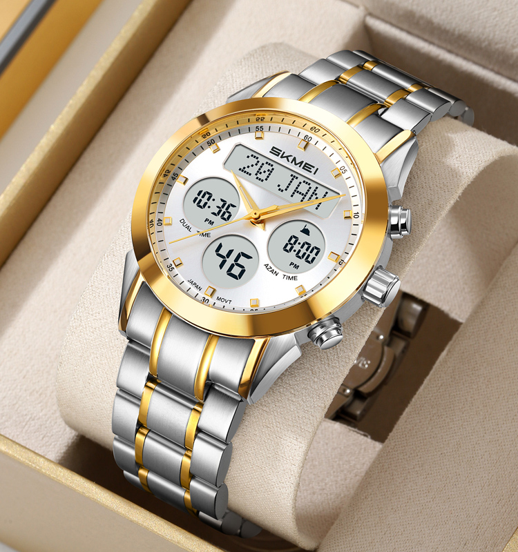 Hot Selling SKMEI 2381 Digital Watch Wholesale Fashion Sports Wear-Resistant Stainless Steel Band with Japanese Movement Muslim