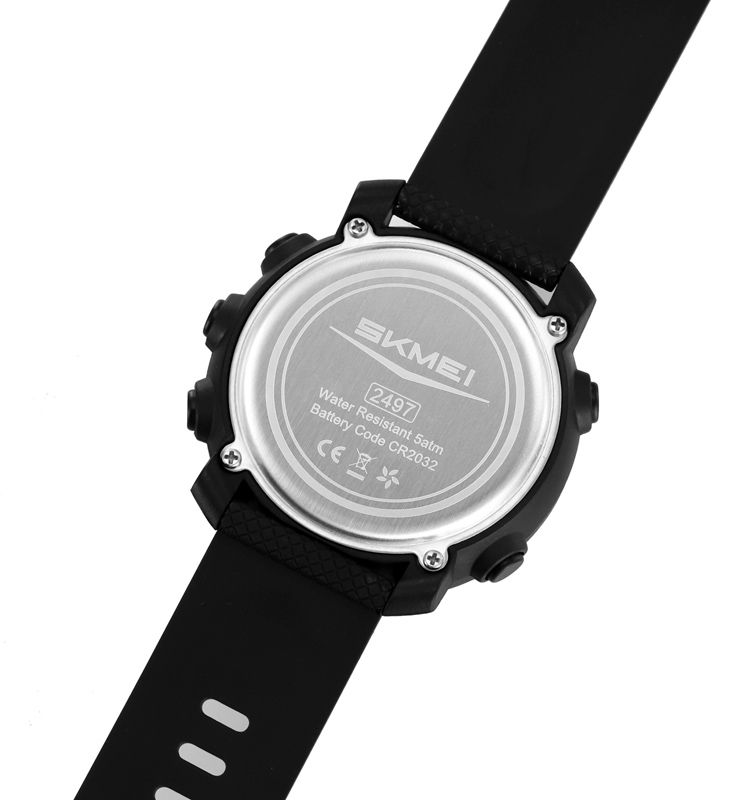 Skmei 2497 Roj Luxury Digital Display Plastic Strap Watch for Children Waterproof ABS Case Wear-Resistant for Outdoor Sports Hot