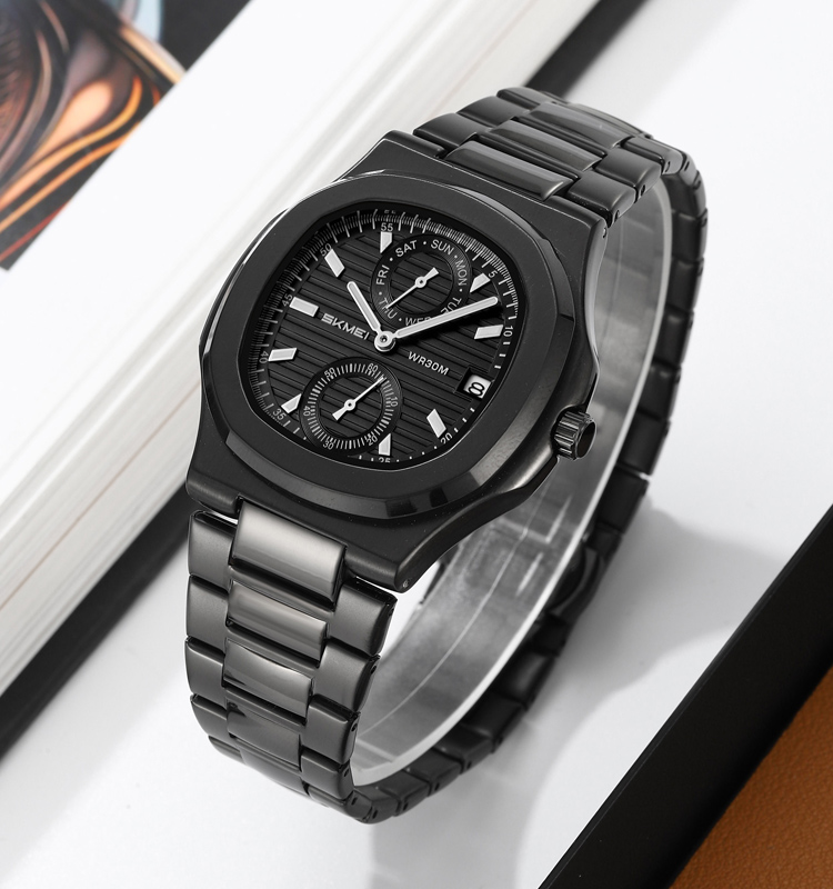 Skmei 2423 Quartz Watch for Men Waterproof Business Fashion Watch Silver Gold ODM Openwork Accessory Lover's Gift